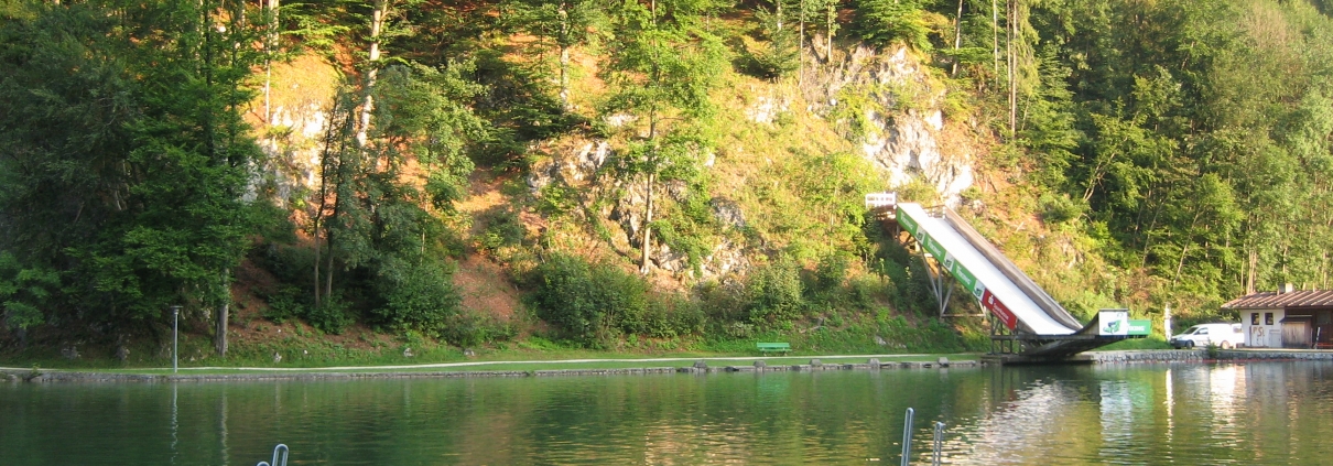 Wasserschanze am Luegsteinsee in Oberaudorf