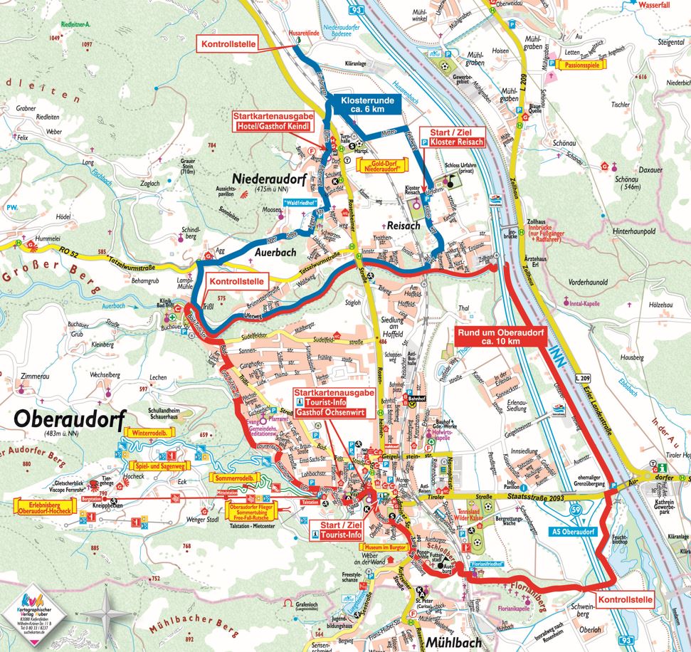 Karte Permanenter Wanderweg Oberaudrf