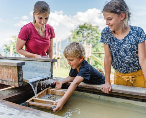 Goldwaschanlage, Hocheck, Oberaudorf, Erlebnisberg, Bayern